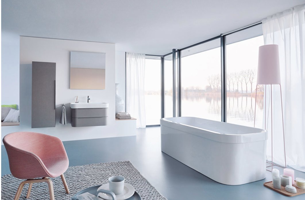 Duravit's tweet photo. The second chapter in the Duravit x @siegerdesign #HappyD story expands upon the timeless elegance of the original with newly refined rounded corners and edges, giving this iteration, #HappyD2, a distinctive look. @siegerdesign #Duravit #siegerdesign #HappyD2 https://t.co/EjweEmiRBC
