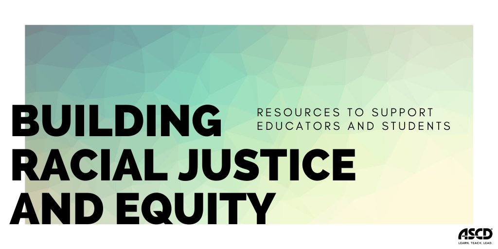 At ASCD, we believe that Black Lives Matter and are dedicated to supporting educators, students, and school communities as we work to dismantle racism at every level. We have curated a list of free resources to help you during this time: bit.ly/306T4rB