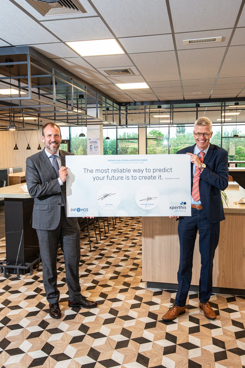 Vandaag is het officieel! <a href="/InfohosSol/">Infohos Solutions</a> en <a href="/xperthis/">Xperthis</a> tekenden zonet de overeenkomst en gaan in 2021 samen in zee
🤝 🚀
Aujourd'hui: c'est officiel! <a href="/InfohosSol/">Infohos Solutions</a> &amp; <a href="/xperthis/">Xperthis</a> viennent de signer un accord en ne formeront plus qu'une seule entité à.p.d. 2021