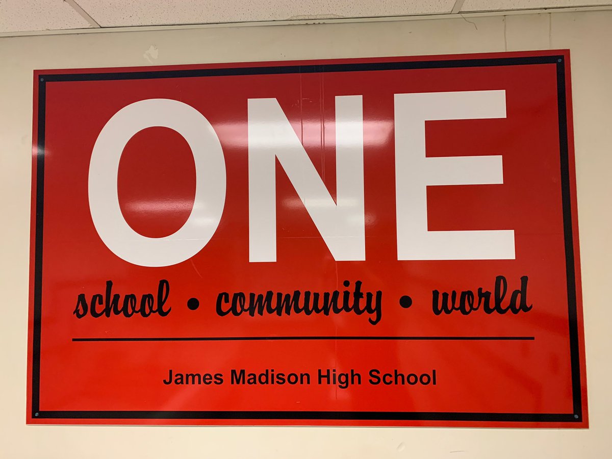 JamesMadisonHS's tweet photo. We see you, we hear you, we love you!  We are ONE! https://t.co/wSFIkFveln