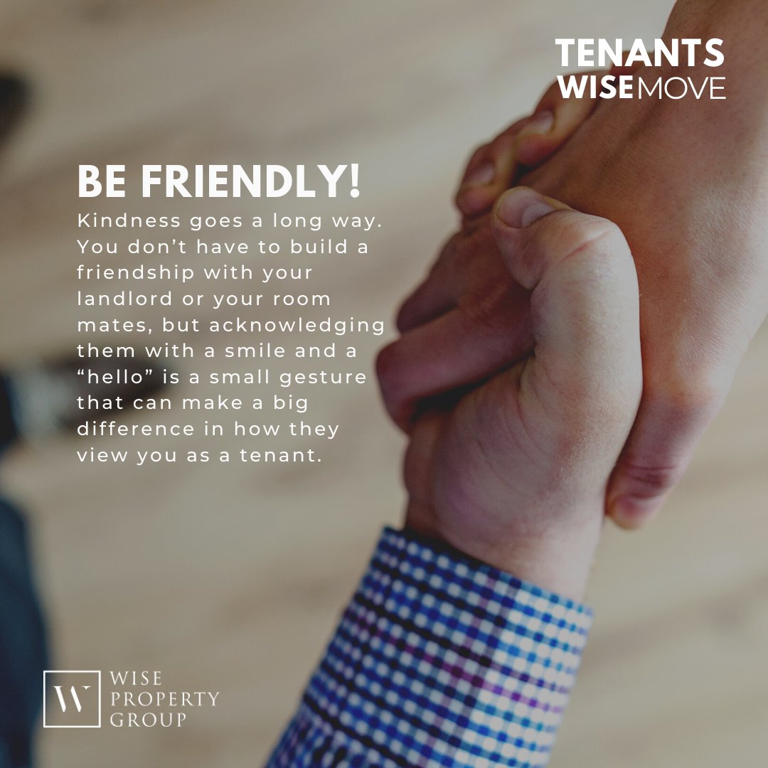 Wise Property believes in the idea of a place where everybody can get along. Of course, this is attainable with your help. ❤️ 🏡

#Tenant #WISEMove #WISEProperty #InvestingWISEly  #WISETips