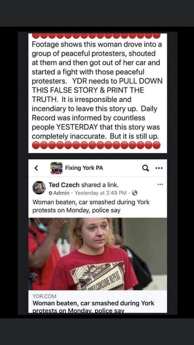 York Daily Record needs to STOP exploiting our city with this NEGATIVITY ! #BLMprotest #ydr #yorkpa