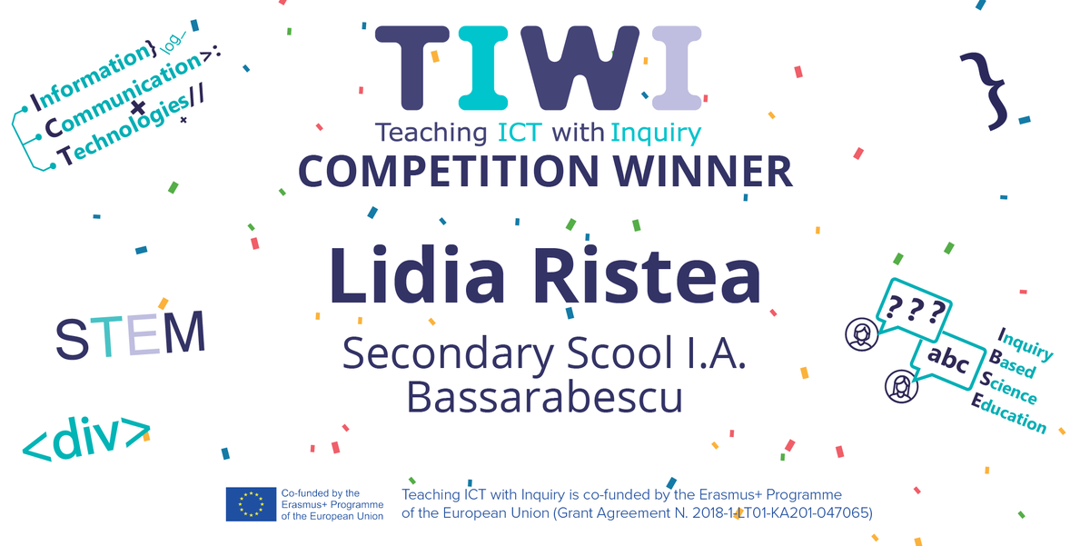 eu_mattia's tweet image. 🏅And the awards to the #TIWIProject competition participants go to...Lidia Ristea, Secondary Scool I.A. Bassarabescu, 🇷🇴!
tiwi.eun.org/2020/06/03/tiw…
⬆️ Click on the link ⬆️ to find out who they are...there are 4 more!