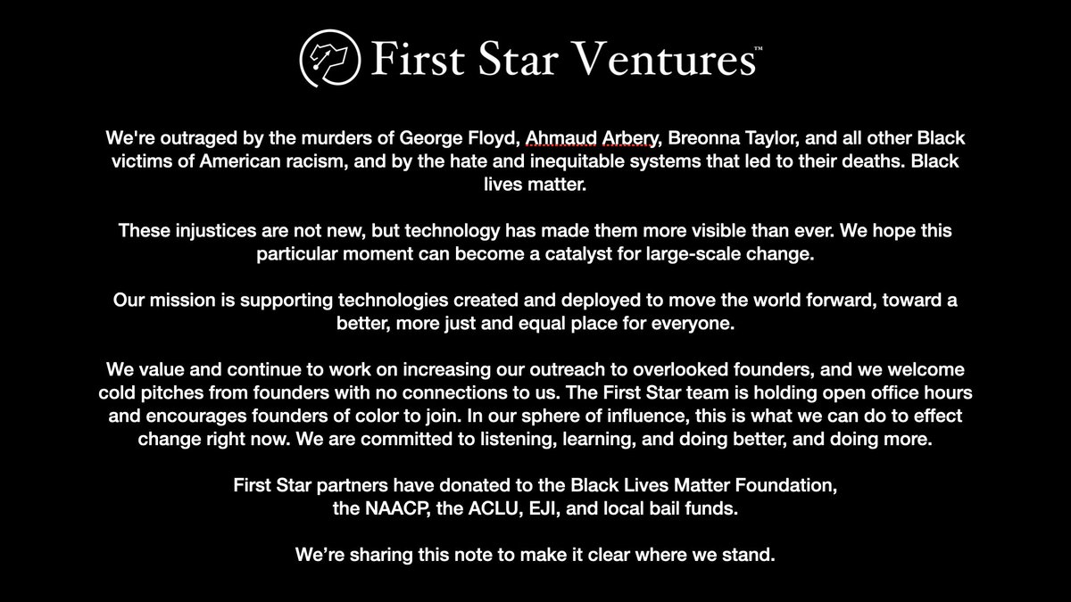 We’re sharing this note to make it clear where we stand and our commitment to continued listening, learning, and doing better.

We believe #BlackLivesMatter
