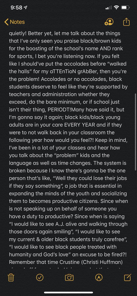 ajblackwxll's tweet photo. RETWEET! We know there’s only a certain demographic you actually cater too. We know the last name you have depends on the treatment you’re given. Do better. Feel free to share with any staff &amp; admin you follow. @BrightonHighTN https://t.co/KqyoVobGNR