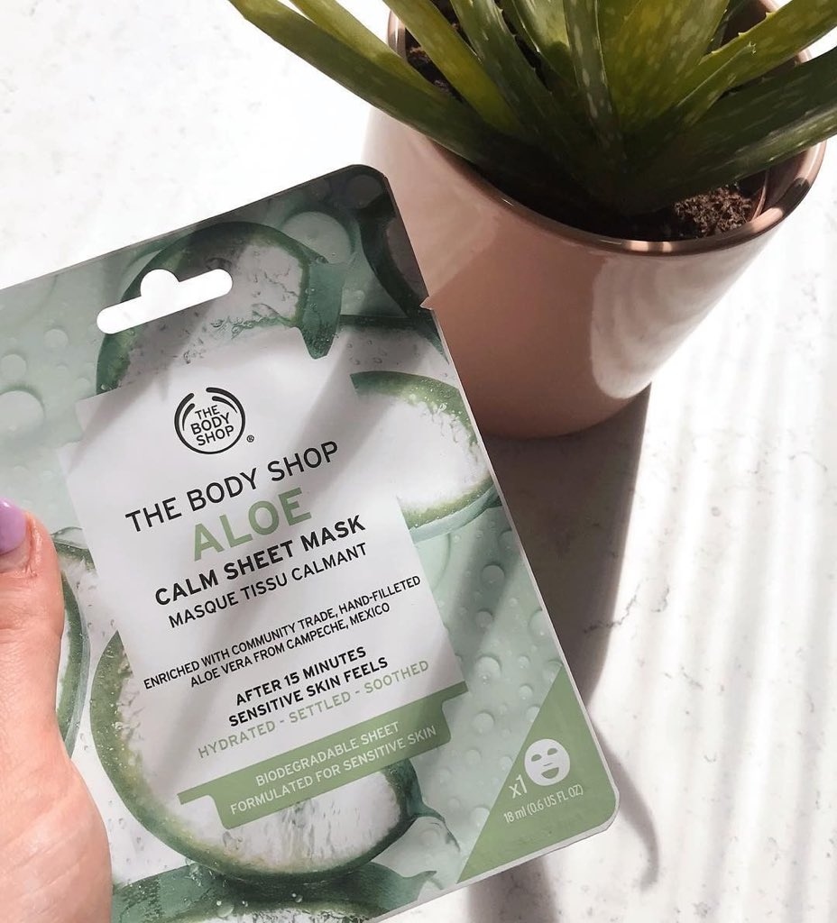 Have you tried our new Aloe Calm Sheet Mask yet? #TheBodyShop #CrueltyFreeBeauty #Aloe #VeganBeauty #SheetMask #BiodegradableBeauty#TheBodyShopLK#SriLanka#Colombo#Kandy