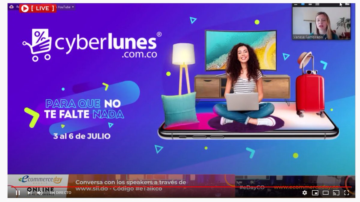 #edayCO <a href="/vaneid/">Vanesa Gambirazio</a> adelanta lo que será el próximo #CyberLunes Colombia. 

#YoMeProfesionalizoEnCasa