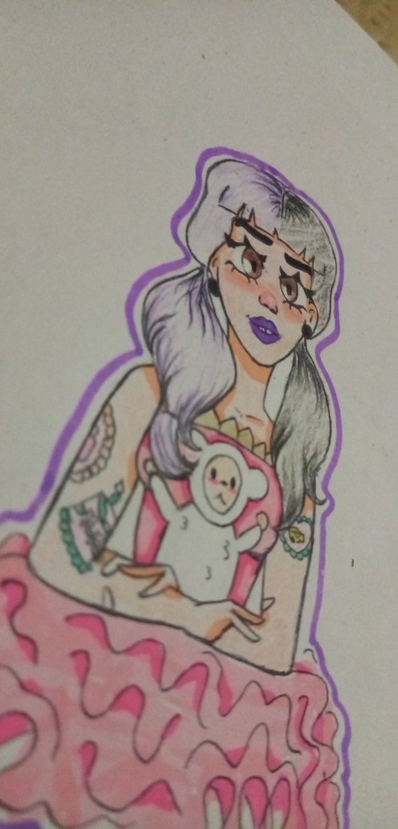 I found a picture of Melanie Martines and drew it <a href="/MelanieLBBH/">Melanie Martinez</a> ✨🌸