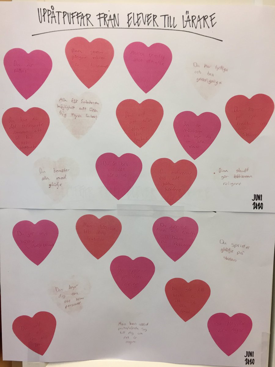 Imorgon när lärarna kommer till skolan finns uppåtpuffar från elever på personalrumsdörren. Det har varit en lång vår med närundervisning och undervisning via länk och många är lite trötta. Då behövs uppåtpuffar! #vilärtillsammans #omtänksamhet #generositet #solskol #samarbete