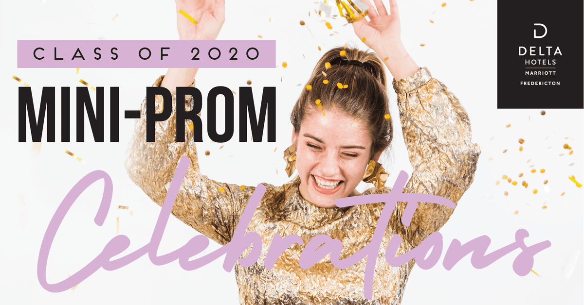 DeltaFRE's tweet photo. CLASS OF 2020 | You + nine friends in your bubble are  invited to book a Mini Prom Celebration! 🎓

Enjoy your own private space glammed out by Exclusive Events in your choice of theme, a three-course dinner, photoshoot, and more.

INFO: https://t.co/A5Q7W0LdJn #Fredericton https://t.co/1OdskBQijn