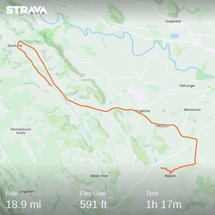 HayJaney's tweet photo. 54k birthday ride to the beauty medieval church in Kilpeck .. Longest ride to date! Garmin (and me) rudely interrupted by a puncture 😬 .. 
but still a fab day out ☺️
#54today 🎂 #birthdayride #orro https://t.co/qBOKk0X3uh
