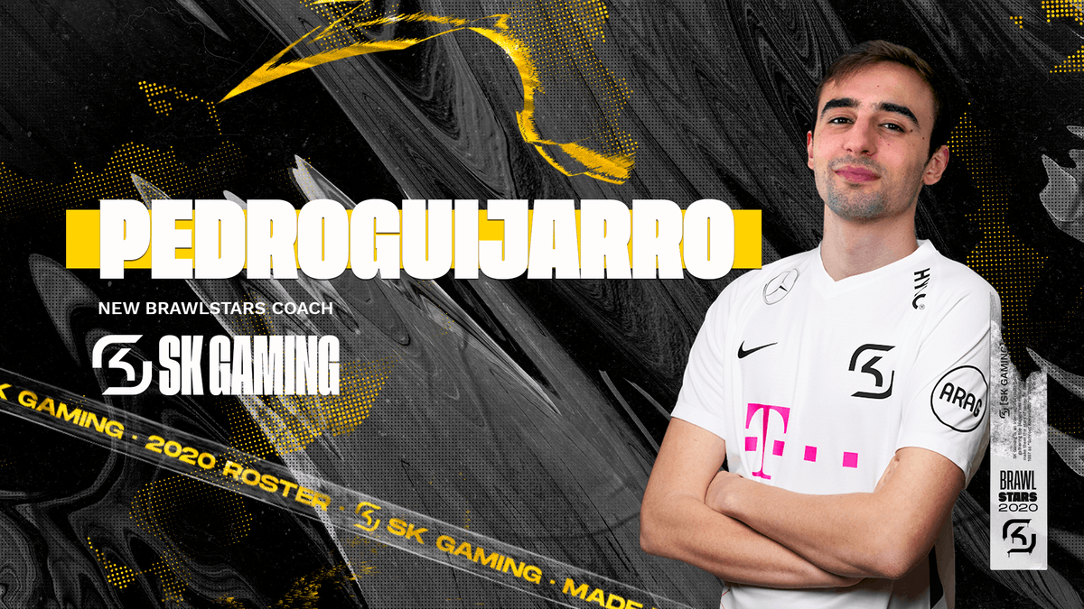 SKGaming's tweet photo. As promised, welcome our new Brawl Stars coach @PedroGuijarro_! He will be jumping straight into the deep end as he makes his debut at the helm of the team in this weekend's European June Monthly Finals. 💪 

#SKWIN #BRAWLSKG @Brawl_esports https://t.co/1LP3uBJxhT