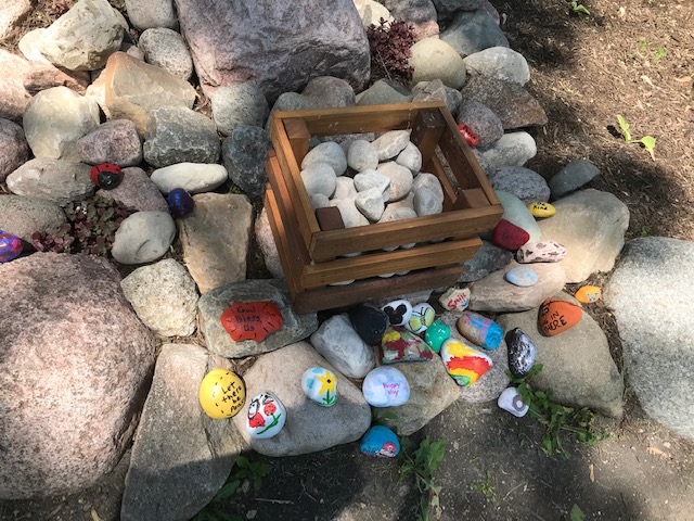 fpparks's tweet photo. The Hope Rock Garden at North Park is growing! Share your creations with us using #FPRocks. Stay positive, Franklin Park! https://t.co/Qxo57047Xv