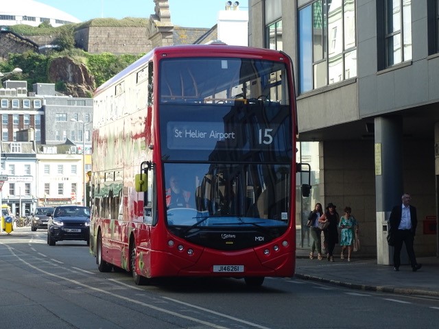 Optaregroup's tweet image. #TBT to the trial of the electric Metrodecker on Jersey. Many thanks to Colin Garnier for the images. #electricbuses #optare