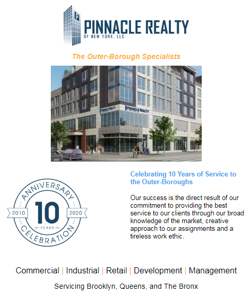 We've Moved! Thanks to the continued loyalty and support of our #friends and #clients over the last 10-years, Pinnacle Realty of New York, LLC is proud to announce that we are expanding and #relocating to larger office space located at: 34-07 Steinway Street, Suite 202, #LIC, NY.