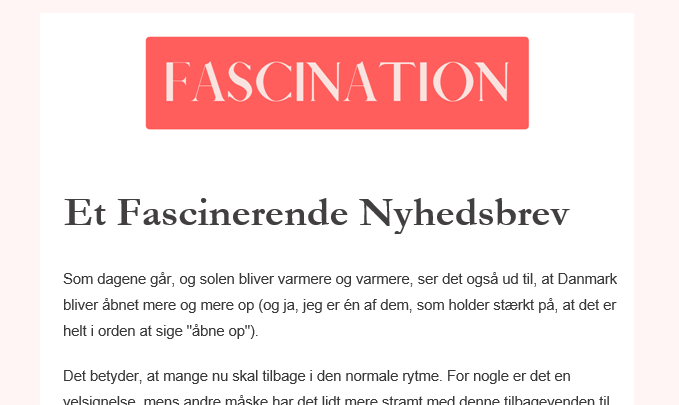 📨 ET FASCINERENDE NYHEDSBREV 📨

Hvad skete der i 1964, da "The Beetles" rejste til Sydamerika? Og hvordan kan en eukalyptusplante i brusebadet hjælpe på åndedrætproblemer? 

Det får du svar på i Et Fascinerende Nyhedsbrev, der udkommer hver fredag. fascinationpodcast.dk/nyhedsbrev