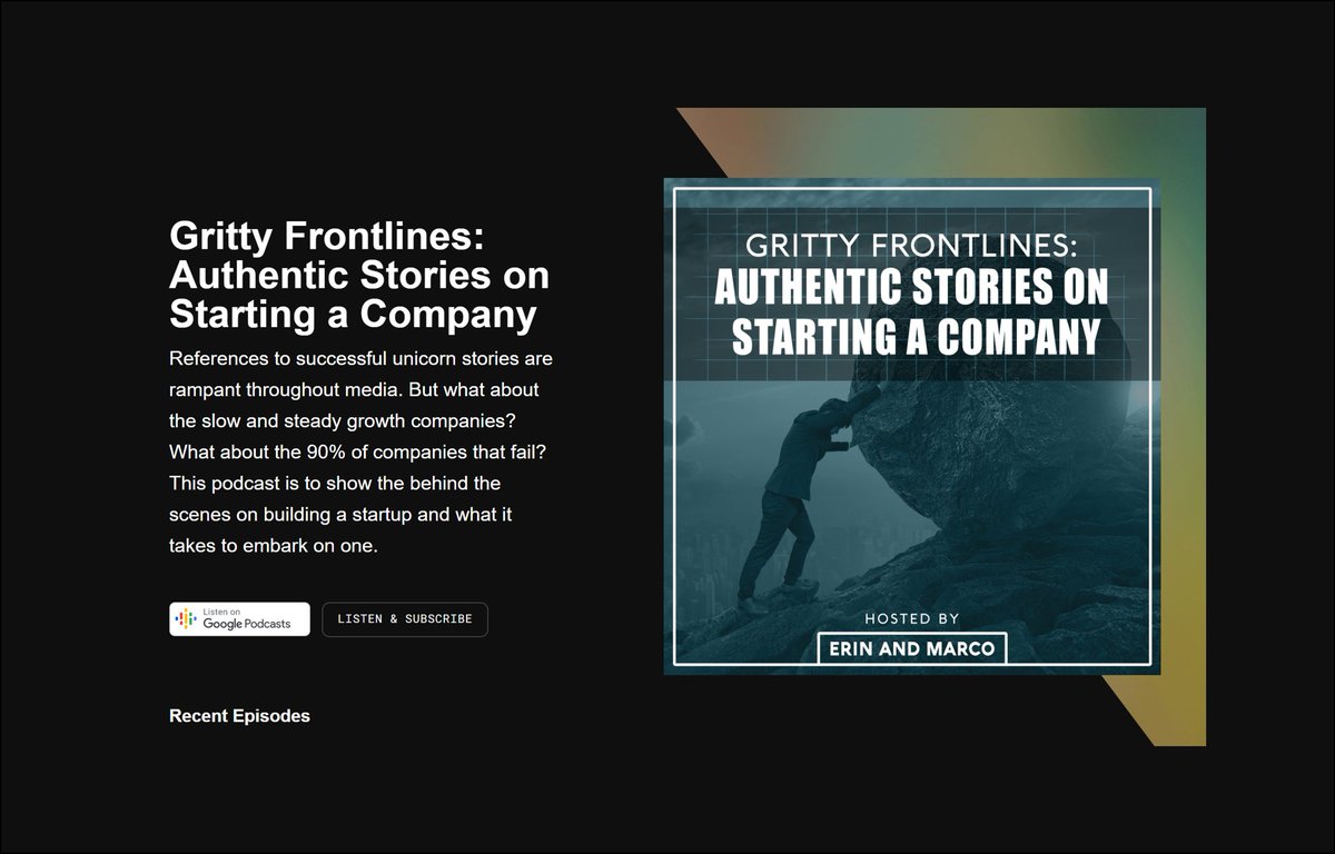 Congratulations to Marco Rubin &amp; Erin Pearson on launching their new podcast series “Gritty Frontlines: Authentic Stories on Starting a Company” goes behind the scenes to showcase what it’s really like to build a #startup
cit.org/press/cit-inve…