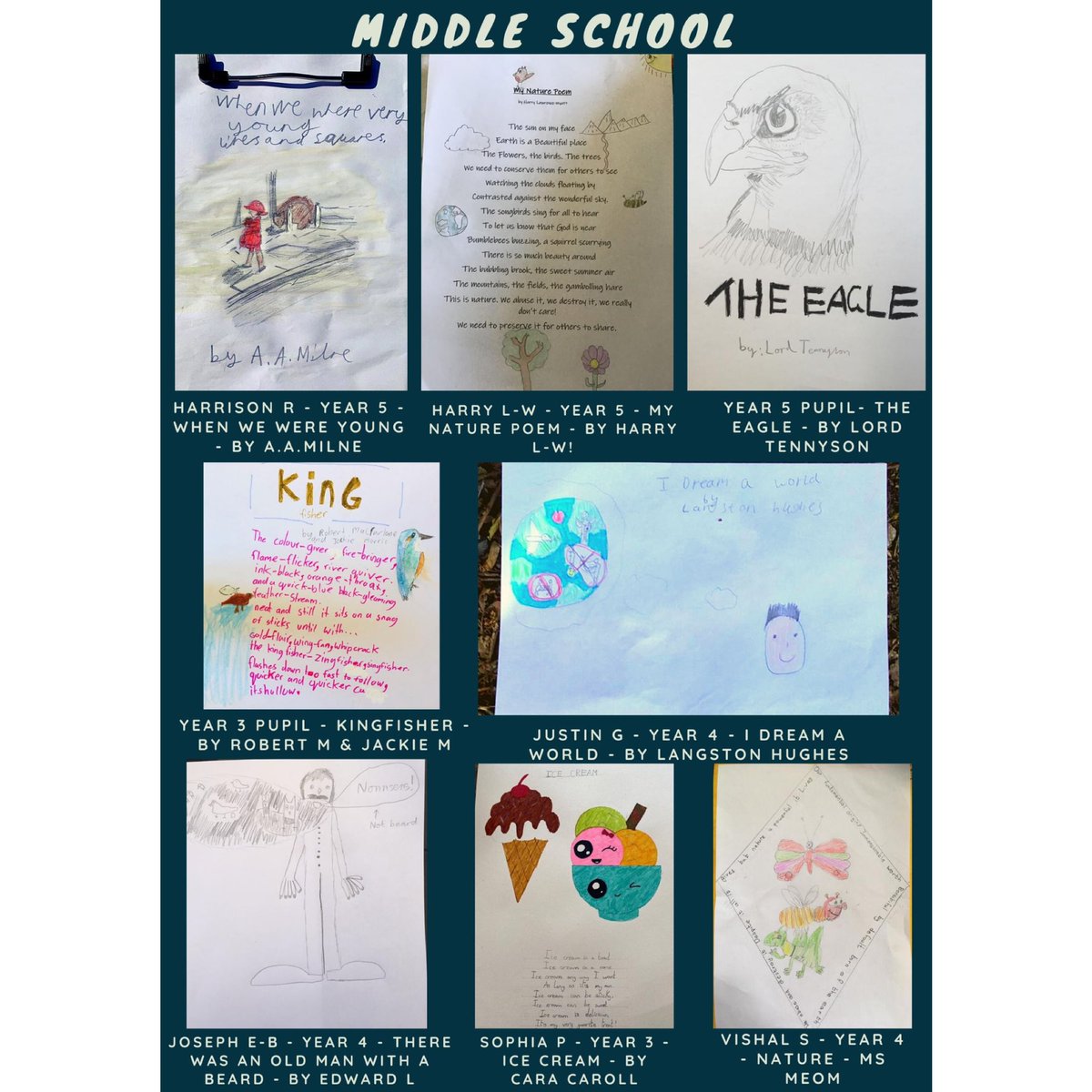 APrestfelde's tweet photo. Some more entries for our Poem Art Challenge from MS and SS @prestfelde #poemart https://t.co/dDK5Y6FvF0
