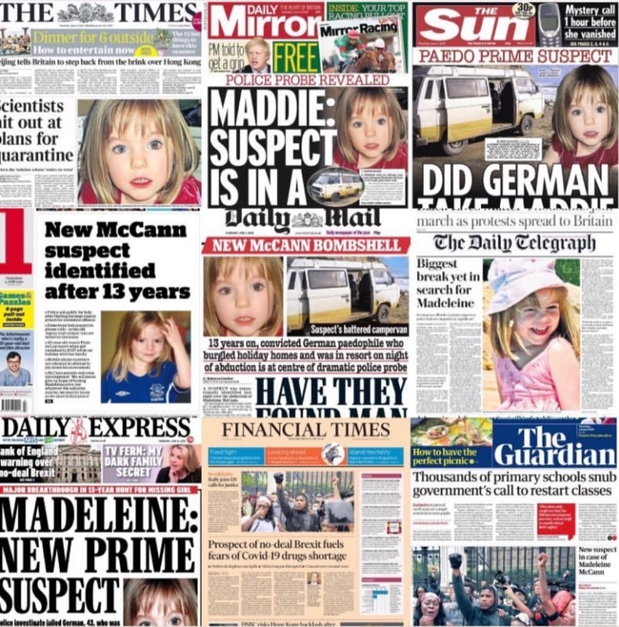 Eve Psa That Madeleine Mccann Story About The German Suspect Was Originally Reported May 19 It S Just Being Recirculated Now As A Distraction Tactic Very Common In Uk Press