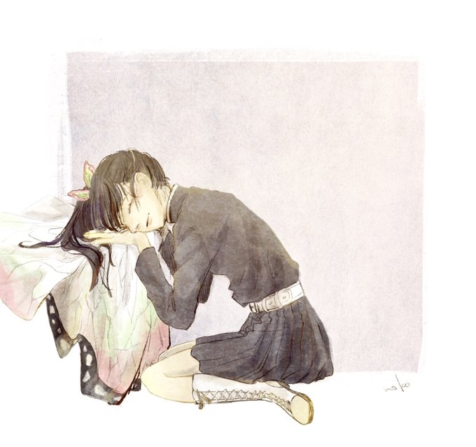nokoさんがTwitterに投稿した栗花落カナヲ(鬼滅の刃)のイラスト。