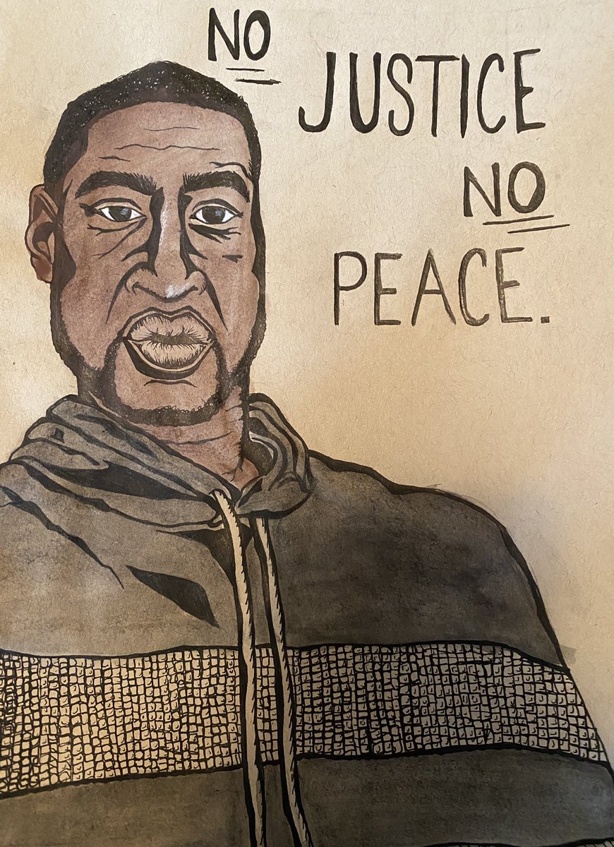 My new piece #NoJusticeNoPeace #GeorgeFloyd #BlackLivesMatter ✊🏽