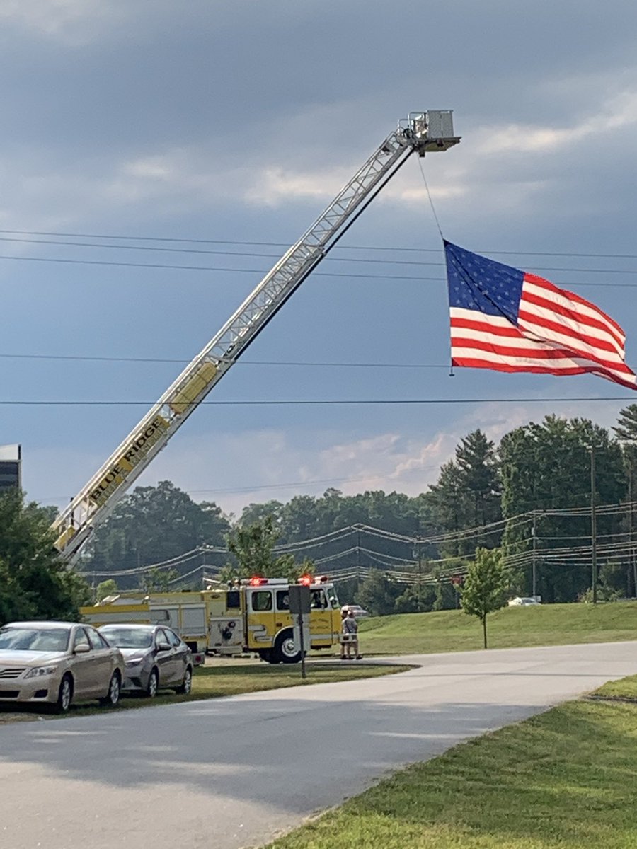 We want to say a special thank you to the Blue Ridge Fire Department for participating in our parade last night. The flag was a beautiful reminder of what a great country we live in!!#BRFD2503