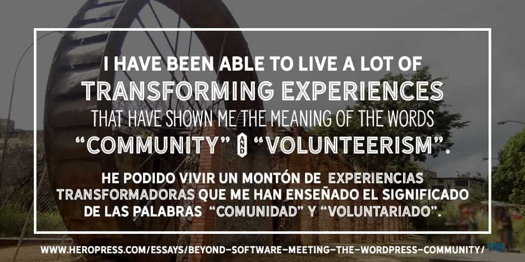 HeroPress (@heropress) on Twitter photo "When I told my family and friends about the community and the work I was doing, they would ask me “what do you get in return?” Perhaps they expected me to tell them a specific amount of money, but the answer is more complex." -- <a href="/yordansoares/">Yordan Soares</a> #WordPress buff.ly/2AEQNJi "When I told my family and friends about the community and the work I was doing, they would ask me “what do you get in return?” Perhaps they expected me to tell them a specific amount of money, but the answer is more complex." -- <a href="/yordansoares/">Yordan Soares</a> #WordPress buff.ly/2AEQNJi