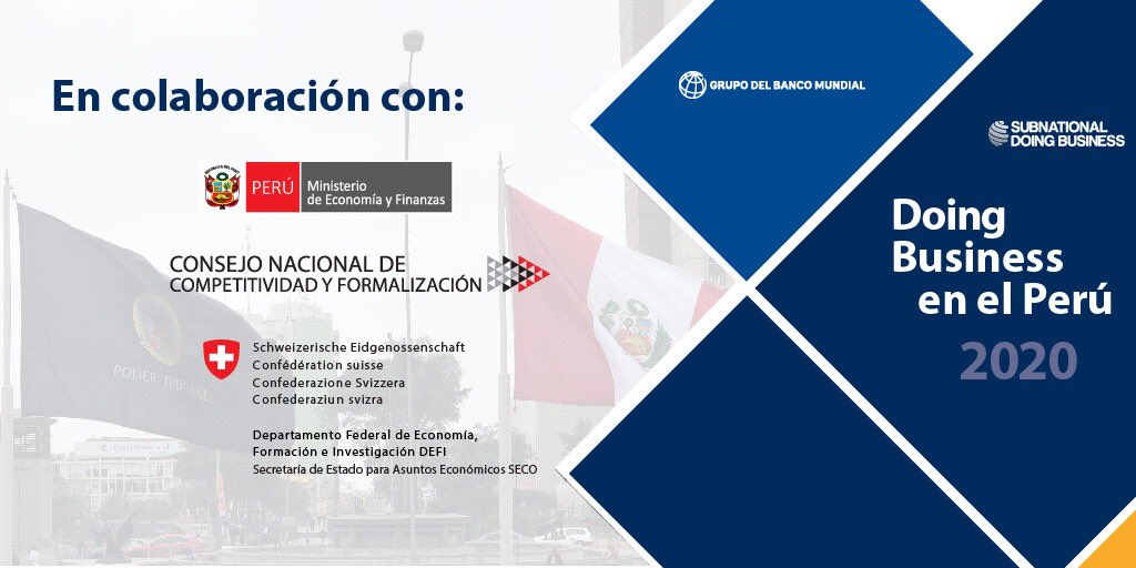 EmbSuizaPeru's tweet image. Suiza🇨🇭apoyó y financió el primer estudio #DoingBusiness subnacional en el Perú 🇵🇪, que identifica obstáculos, buenas prácticas y oportunidades de  reforma.  #DoingBiz  @MEF_Peru @ToniAlvaL @BancoMundialLAC @WBPubs @CNCFPERU @Promperu @SECO_Peru @SwissMFA