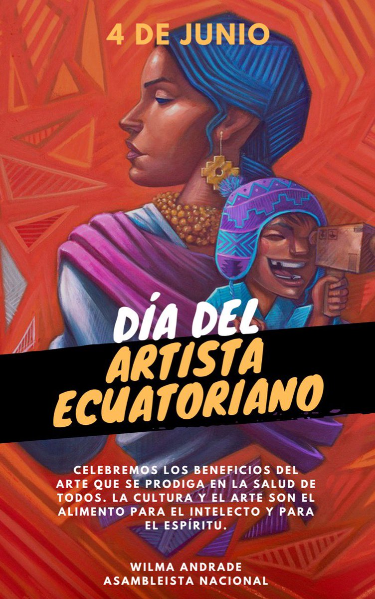 Wilma Andrade (@wilmandrade) on Twitter photo 4 de Junio. #DíaDelArtistaEcuatoriano
Hoy reconocemos el trabajo de todos los artistas ecuatorianos que nos llenan de orgullo, nos dan una salida en momentos duros como los que vivimos actualmente. Celebramos al arte y la cultura que son el alimento para el espíritu. <a href="/APITATAN/">ELCA PITÁN</a> 4 de Junio. #DíaDelArtistaEcuatoriano
Hoy reconocemos el trabajo de todos los artistas ecuatorianos que nos llenan de orgullo, nos dan una salida en momentos duros como los que vivimos actualmente. Celebramos al arte y la cultura que son el alimento para el espíritu. <a href="/APITATAN/">ELCA PITÁN</a>