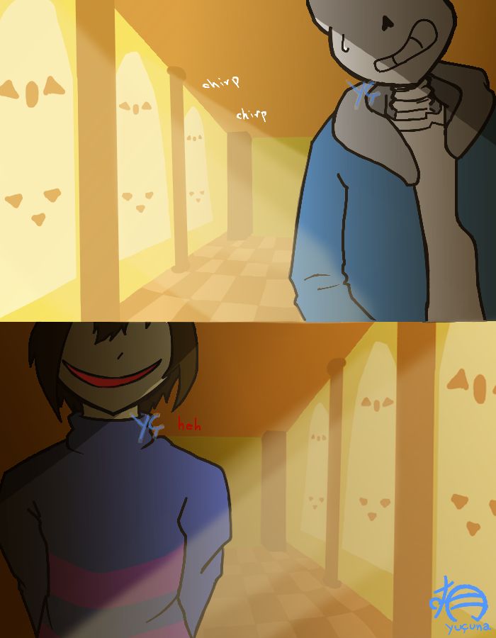 YUssuna's tweet photo. Repudiation (1/2)

#YcArtwork
#undertale #genocideRun #JudgmentHall #LastCorridor https://t.co/QuljqgMWaL
