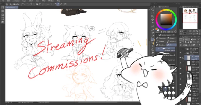 I'm gonna be streaming while working on the charity commissions! feel free to come watch and chill with me~

any tips received during the stream will be added to the final donation to reclaim the block! ✨

https://t.co/lrf3918f6c 