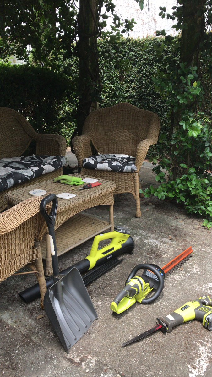 A fun but humid morning in the garden with my fav. Tools from <a href="/RYOBItoolsusa/">RYOBI Tools USA</a> and <a href="/CoronaTools/">Corona Tools</a> . Trimming arbor and fig!