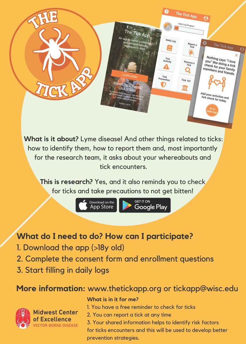 MSUEntomology's tweet photo. Use the Tick App to learn how to prevent tick bites & help MSU researchers learn how to better deliver messages on how to prevent tick bites #TickApp2020 https://t.co/wvWmWnGQ5C