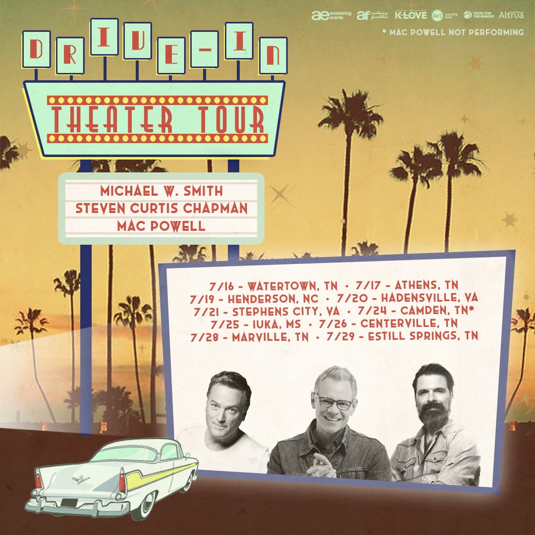 StevenCurtis's tweet image. I can’t tell you how excited I am to announce that I’m going back on tour with with two great friends and amazing artists, makin’ music and singing about the Truth...again...TOGETHER...finally! Tickets go on-sale TOMORROW at 11am CT at stevencurtischapman.com/tour