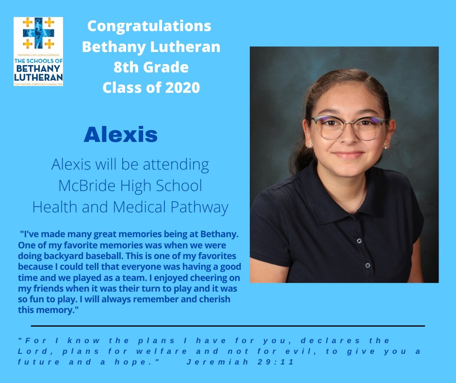 BethanyBearsLB's tweet photo. We are proud to present another 8th grade graduate. #Meetourgraduates  #BethanyBears https://t.co/J5j7L6veQ4
