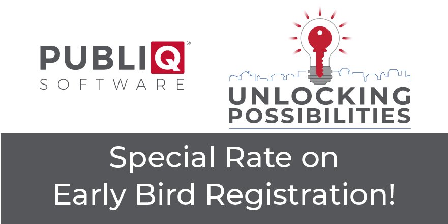 PubliqSoftware's tweet photo. Register now for our 2020 Customer Conferences and get a 20% discount using the codes below. Hurry! Offer ends July 3.
π Tax Conference Code: TAXEB20
π Finance & Utility Billing Conference Code: EB20
π https://t.co/rldLs54dRH
#PUBLIQSoftware #UnlockingPossibilities https://t.co/lMa0HoZX7f