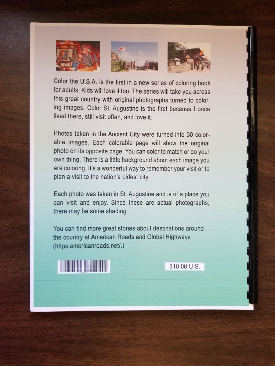 katywalls's tweet photo. Travel virtually to St. Augustine with my adult coloring book. I took photos & turned them into coloring pages. Used spiral binding so pages lie flat. 30 pictures with photos. @VisitStA #VisitStA #Travel #coloringbook https://t.co/9CguZShCYW https://t.co/kN0Ez38KCH