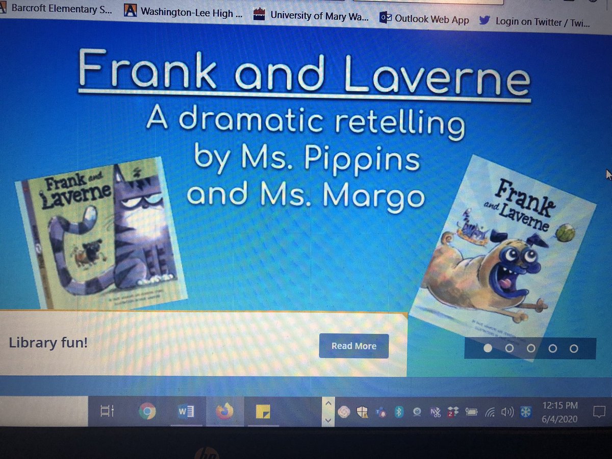 Ms. Margo and I get to ham it up virtually. Loomed and IMovied together, we each tell a side of a classic dog vs. cat scenario. barcroft.apsva.us. #ArlingtonReads <a href="/APSLibrarians/">APS Library Services</a> <a href="/BarcroftSoars/">Margo</a> @teachnpe <a href="/MsBouton/">Krista Bouton</a> <a href="/BarcroftEagles/">BarcroftEagles</a>