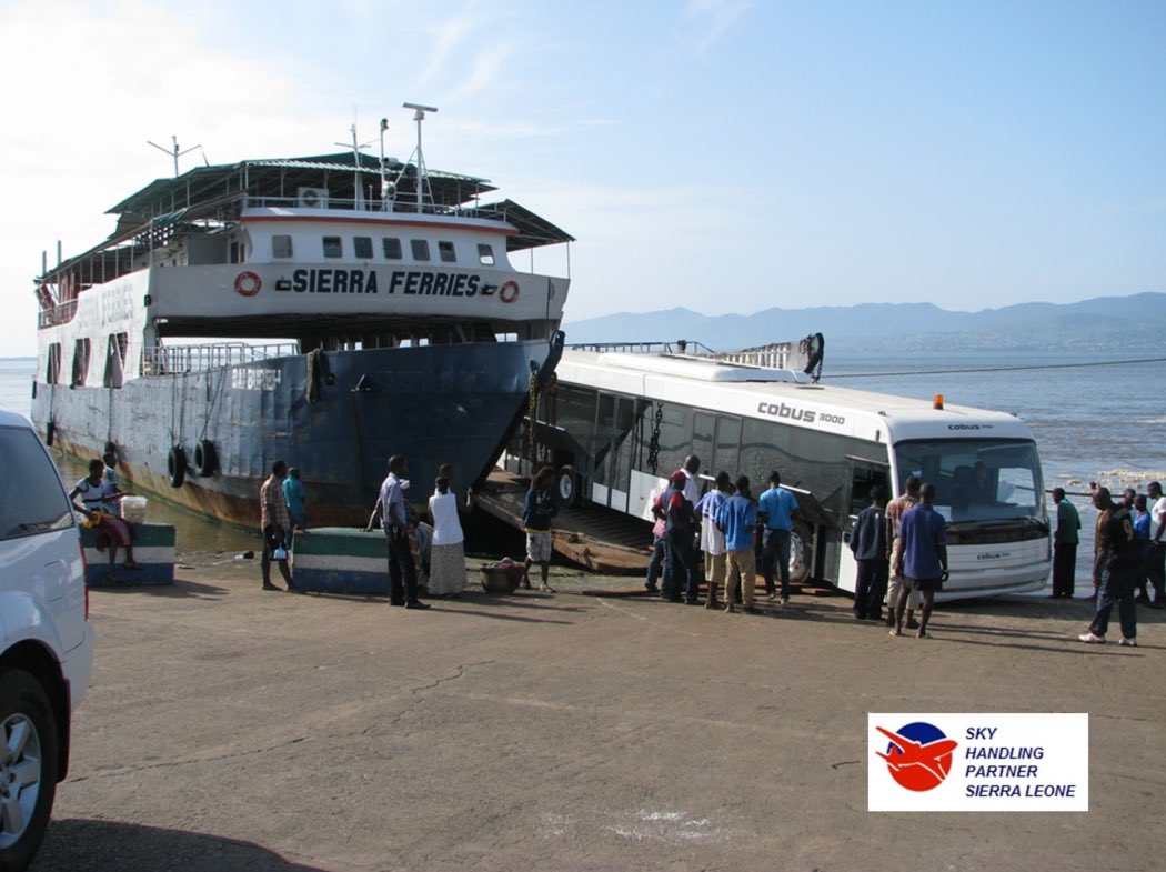 COBUSIndustries's tweet photo. COBUS 3000 in Freetown, Sierra Leone, Oct. 24, 2013 – from the ferryboat to the airport on its own wheels! #ThrowbackThursday https://t.co/xC5S0c8iDC