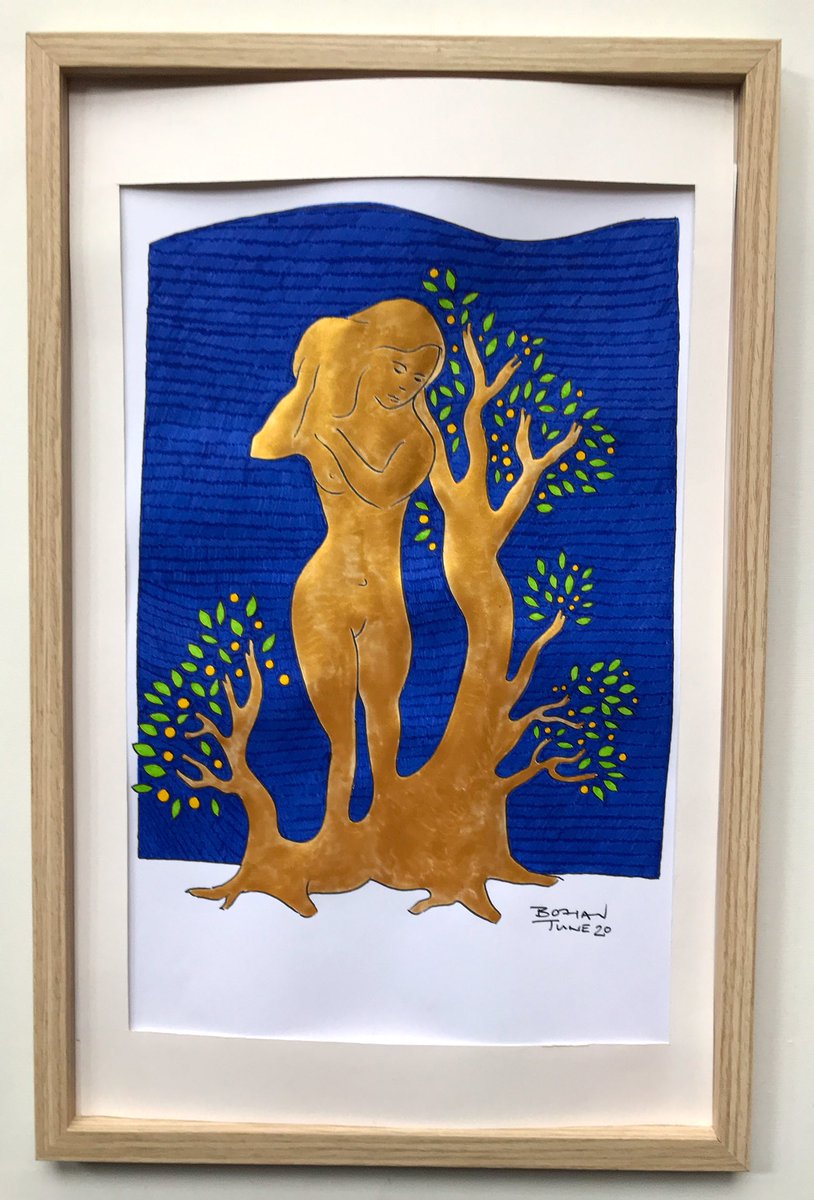 RobertBohan's tweet photo. Now available: Anu (2020), ink on paper, 11.7x16.5”. Anu is the Irish Celtic goddess of the Earth &amp; fertility. Free shipping worldwide before 30th June.

https://t.co/QoSChpBpv0 https://t.co/muEUsg9ZPG