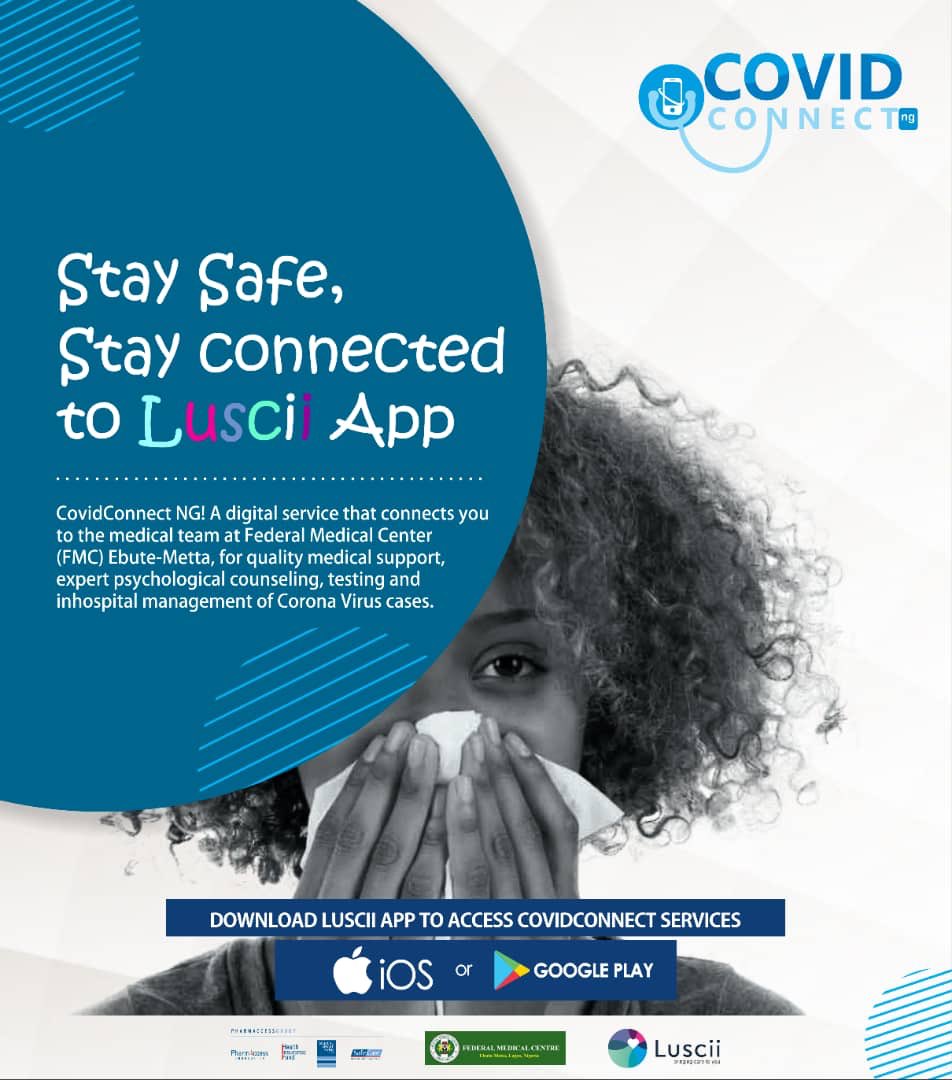 theonlypraiz's tweet image. Are you having Covid19 symptoms and need medical attention?
Are you unwell and confused about your symptoms?
Are you a Lagos state resident?
Simply download the #Luscii app to screen, monitor,and connect
with a doctor.
It’s easy, simple and effective.
#CovidConnectNG.