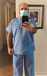 notorioustweet's tweet photo. Thurdsay is Essential Workers Appreciation Day @alcdsb_shrb. I'm proud of wife who is an RN and I thank God for her every day. Thanks for lending me a set of your scrubs! Please pray for our front-line and essential workers. #shrbSHARE #SpiritWeek https://t.co/Wol68853Bc