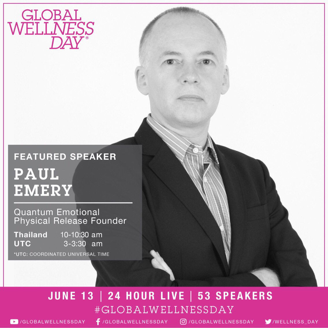 Honoured to play a part in this years special Global Wellness Day livestream event!
#globalwellnessday #globalwellnessdaythailand #paulemery #holistic #wellness #wellnessevent