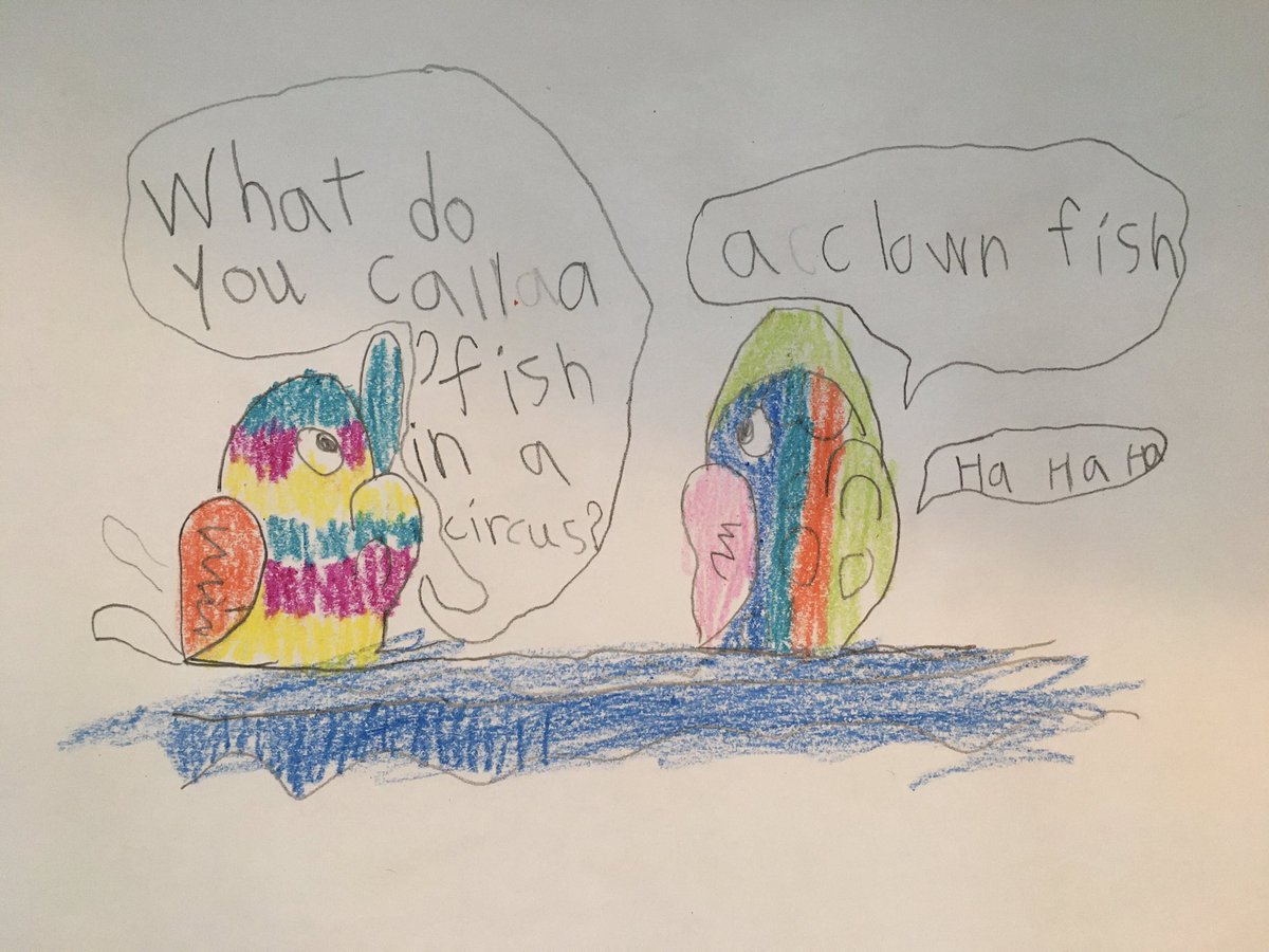 VeronicaSilis's tweet photo. @ArtDeptLTES Caleb’s favorite joke! https://t.co/BmoJCQYLs7
