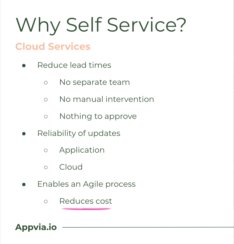 TheDoxHub's tweet photo. Why #selfservice?
- Reduce Lead Time
- Reliability of Updates
- Enables an Agile process

#Appvia @appvia_io #cloud #agile #DevOps #SRE #Cloud #cloudservices #DOX @LewisMarshall #Kubernetes https://t.co/oOLras67G7