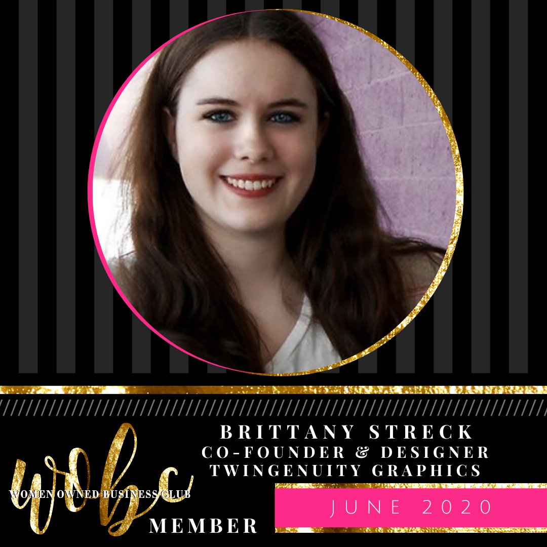 The June 2020 Spotlight of the month is Brittany Streck. Brittany is the Co-Founder and Designer at Twingenuity Graphics a small business that offers bold graphic and web design solutions with twice the creativity and ingenuity. Learn more at    #wobcm ... bit.ly/2XWtRxo