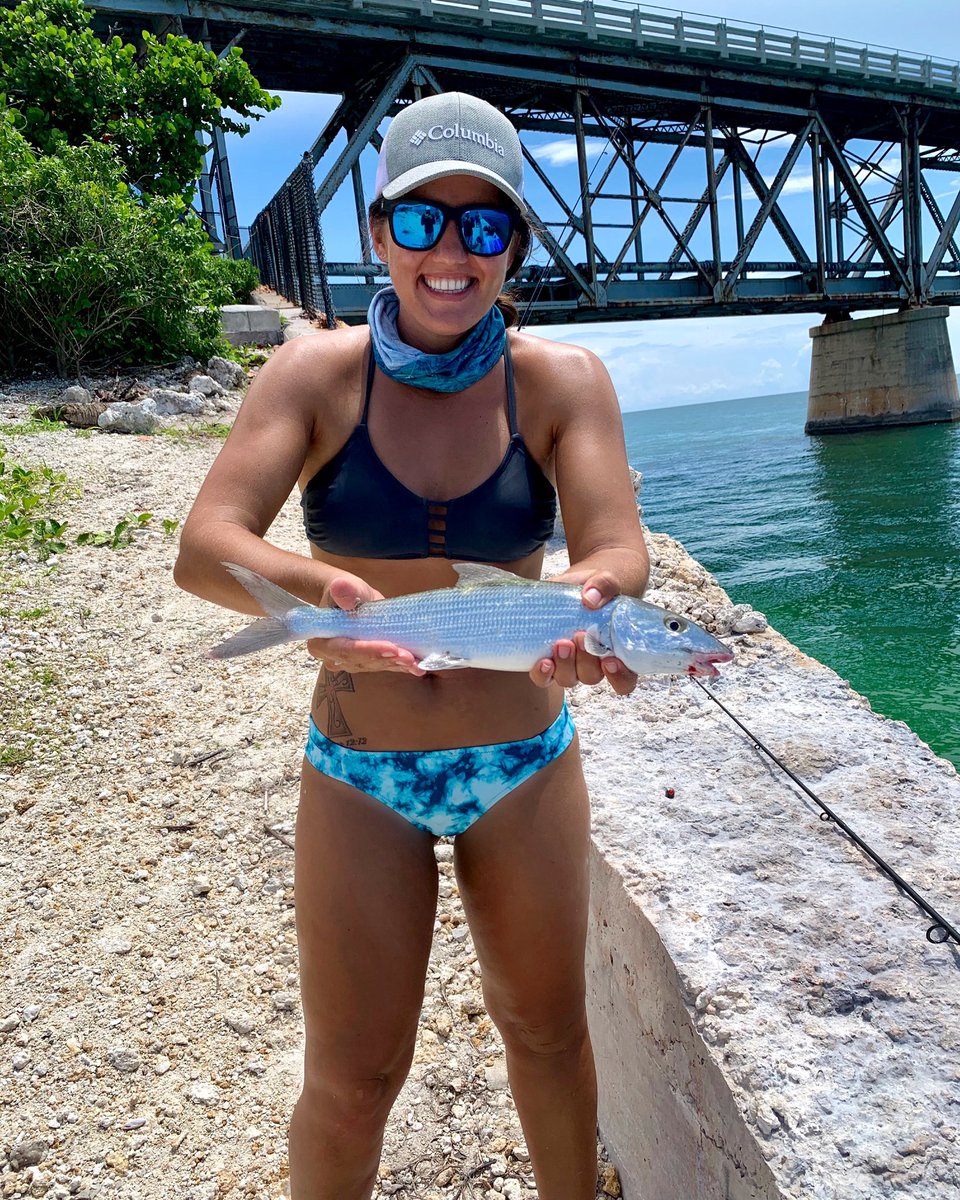 First ever bonefish! 🦴🐟 #fromland #FloridaKeys #girlswhofish @RealSaltLife