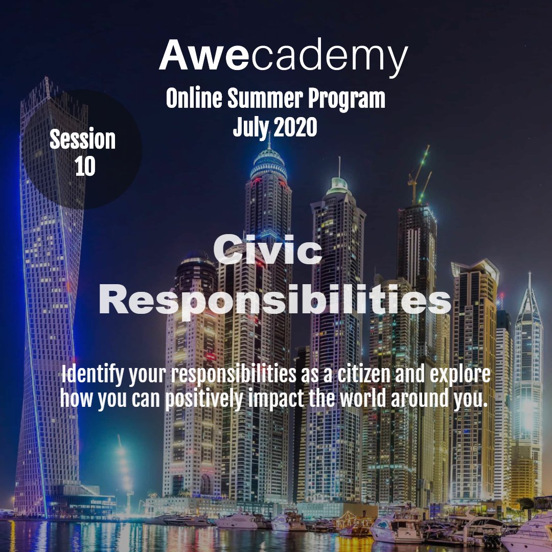 The Awecademy online summer program prepares youth (ages 13 -18) to contribute to human progress.
Deep-dive into topics such as civic responsibilities,  systems thinking, cosmic perspectives, exponential orgs and more! It's interactive, live, and social!
tinyurl.com/AweSummer1