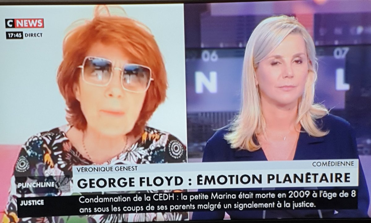 #VeroniqueGenest invitée de <a href="/CNEWS/">CNEWS</a> pour parler de #GeorgeFloyd, d’#Adama et des violences policières. Elle était invitée en tant que concern....euh, chercheu....non, ah, en tant que Julie Lescaut, ex-commissaire.

Des giga barres de rire pour ne pas pleurer...