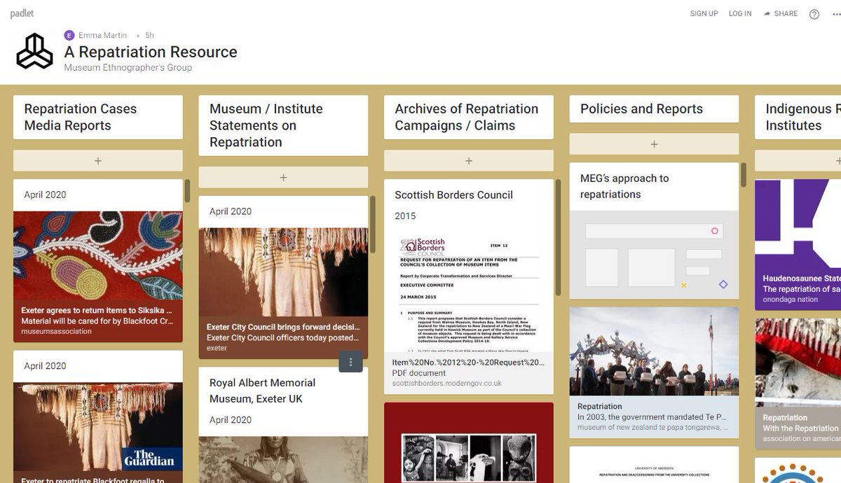 MEG (@mus_ethno_group) on Twitter photo One way we're responding is by launching a resource that aims to improve transparency and provide organisational support for museums processing repatriation claims and those who wish to make claims. museumethnographersgroup.org.uk/en/resources/4… One way we're responding is by launching a resource that aims to improve transparency and provide organisational support for museums processing repatriation claims and those who wish to make claims. museumethnographersgroup.org.uk/en/resources/4…